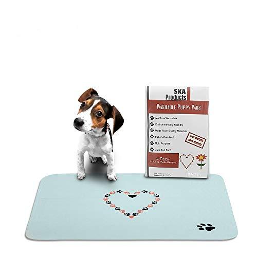 Algopix Similar Product 20 - Cute Washable Puppy Pee Pads  4 Pack