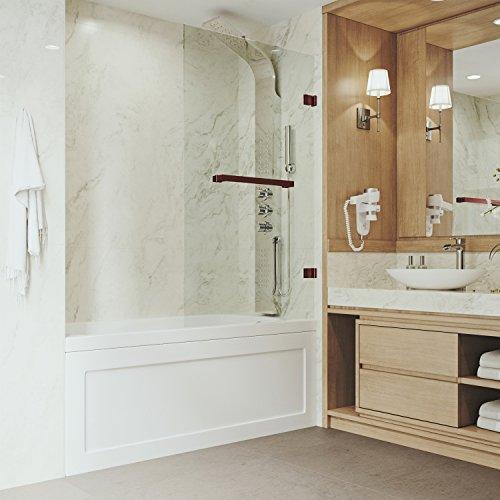 Algopix Similar Product 19 - VIGO Rialto 34in Bathtub Door with