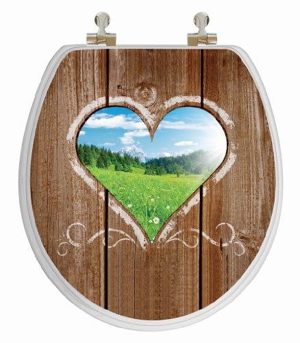 Algopix Similar Product 2 - 3D Series Love Window Round Toilet Seat