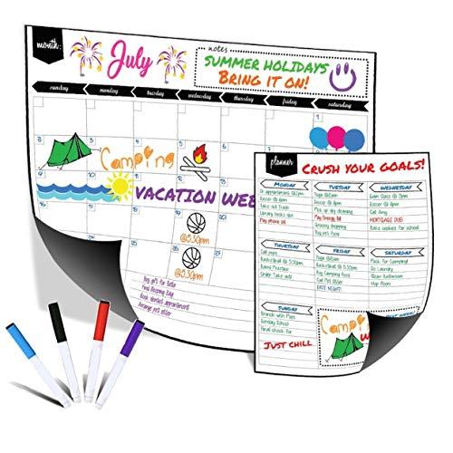 Algopix Similar Product 16 - Magnetic Dry Erase Monthly Fridge