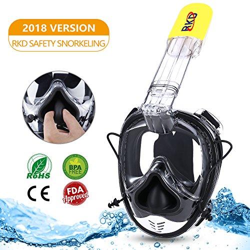 Algopix Similar Product 15 - RKD Snorkel Mask Full Face Snorkel Set