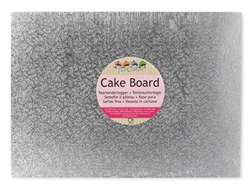 Algopix Similar Product 17 - FUNCAKES Cake Board, 40 x 30cm, Silver