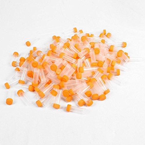 Algopix Similar Product 19 - uxcell 5ml Orange Cap Clear Plastic