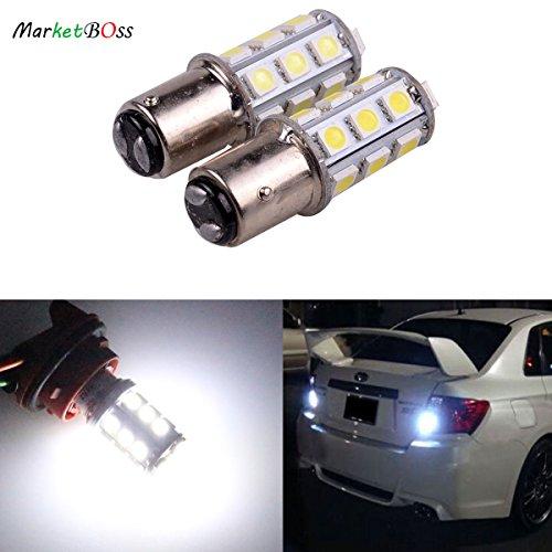Algopix Similar Product 16 - MBS 2 x White 1157 Base 18 SMD 5050 LED