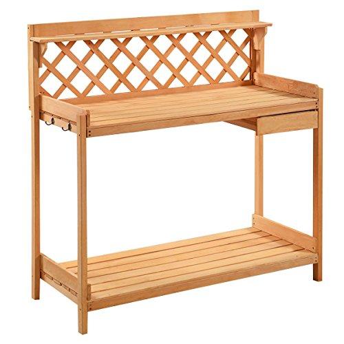 Algopix Similar Product 1 - Potting Bench Outdoor Garden Work Bench