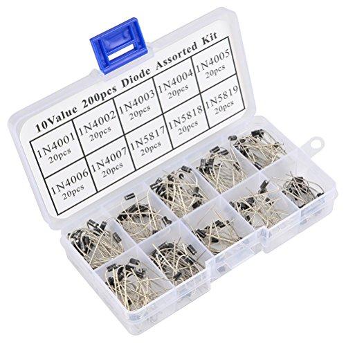 Algopix Similar Product 13 - QLOUNI 200pcs 10 Value Rectifier Diode