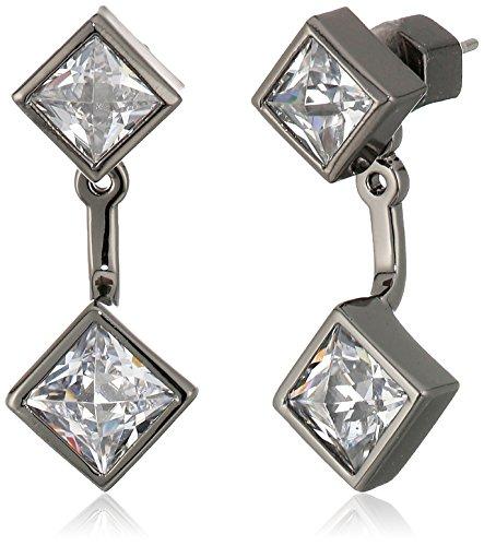 Algopix Similar Product 15 - Nicole Miller Pyramid Black Earrings