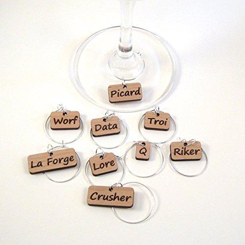 Algopix Similar Product 15 - Wine Glass Charms - Star Trek TNG