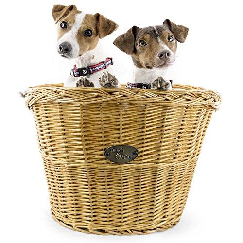 Algopix Similar Product 4 - Large Willow Bicycle Basket for Dogs 