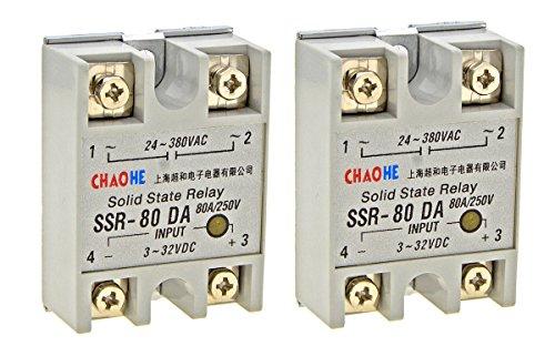 Algopix Similar Product 10 - YXQ Solid State Relay SSR80DA Single