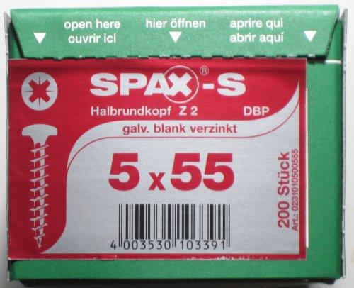 Algopix Similar Product 1 - SPAX Screws PanHeadZ 5 x 55 mm