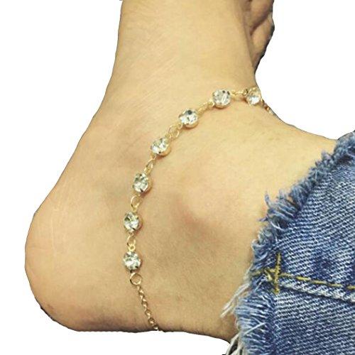 Algopix Similar Product 11 - Fashion Diamond Simple Crystal Anklet