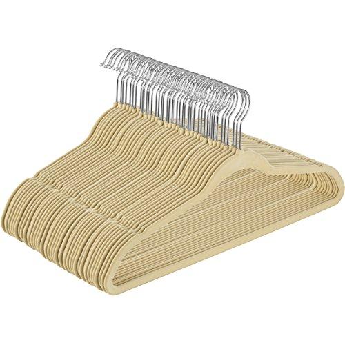 Algopix Similar Product 12 - Klagers Ivory Velvet Suit Hangers 
