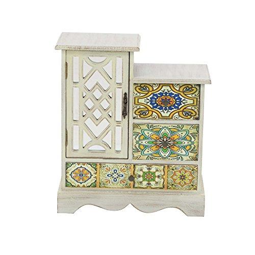 Algopix Similar Product 12 - Benzara Hand Painted Floral Wood
