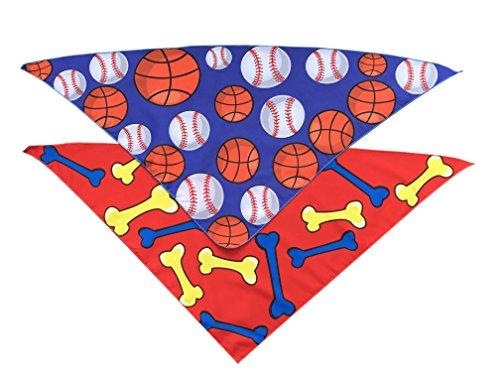 Algopix Similar Product 2 - Balls  Bones Combo Pack Dog Bandana