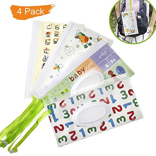 Algopix Similar Product 8 - 4pcs Reusable Wet Wipe Pouch