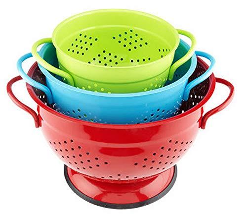 Algopix Similar Product 8 - Coated Steel Colanders Set of 3