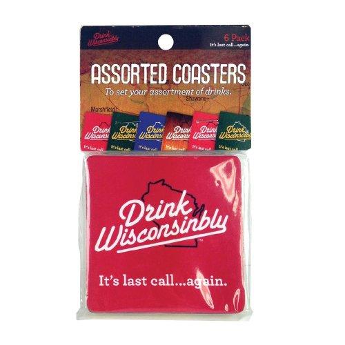 Algopix Similar Product 4 - Drink Wisconsinbly Assorted Coasters 