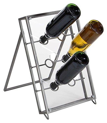 Algopix Similar Product 2 - Benzara Divergent Metal Acrylic Wine