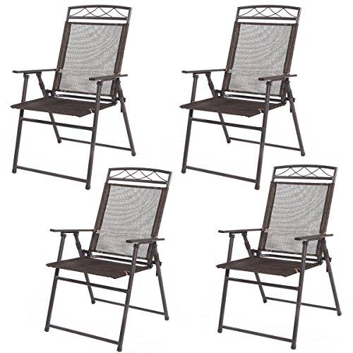 Algopix Similar Product 1 - MB New Set of 4 Patio Folding Sling