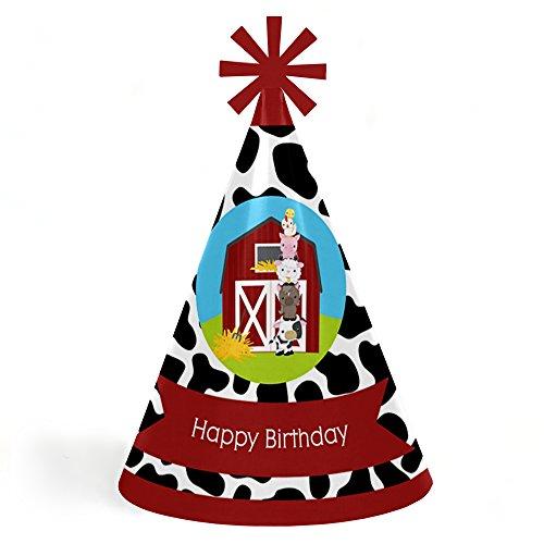Algopix Similar Product 15 - Farm Animals  Cone Birthday Party Hats