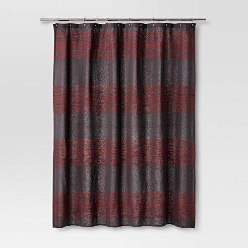 Algopix Similar Product 20 - Striped Shower Curtain GrayOrange