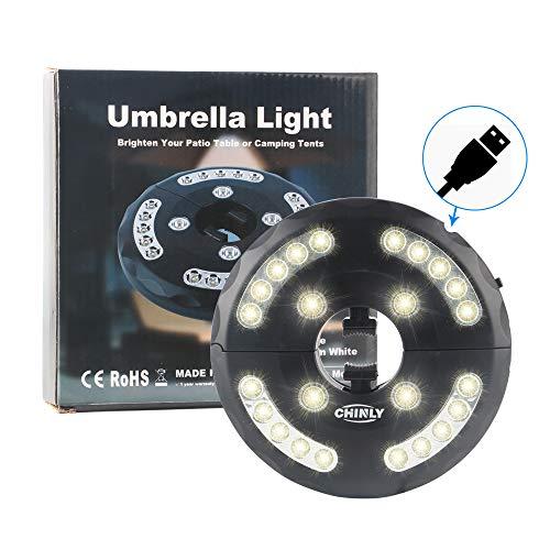 Algopix Similar Product 3 - CHINLY Patio Umbrella Lights Warm White