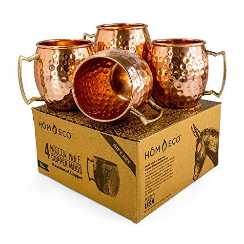 Algopix Similar Product 16 - Copper Mugs Moscow Mule Set Pack of 4