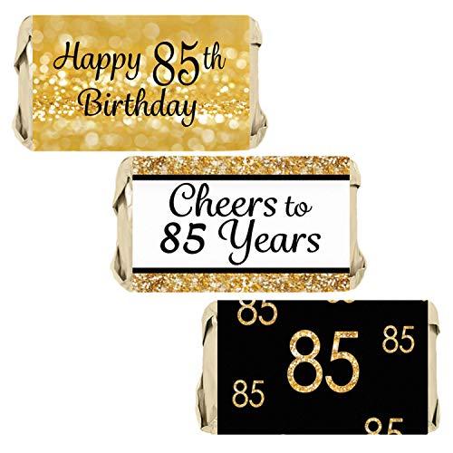 Algopix Similar Product 19 - Black and Gold 85th Birthday Party Mini