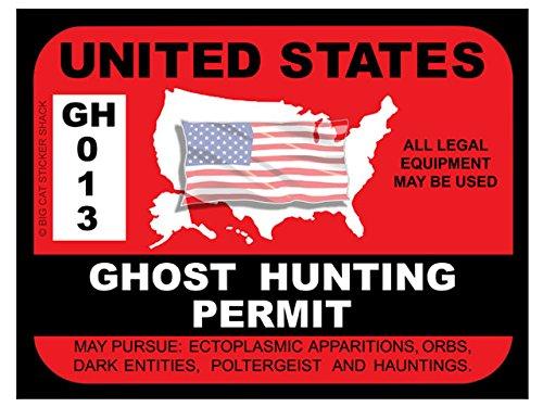 Algopix Similar Product 2 - Ghost Hunting Permit (Bumper Sticker)