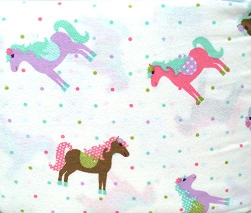 Algopix Similar Product 8 - Girls Pretty Horses 100 Cotton Flannel