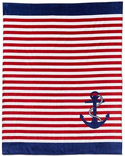 Algopix Similar Product 3 - Dohler Stripes & Anchor Towel,58X74