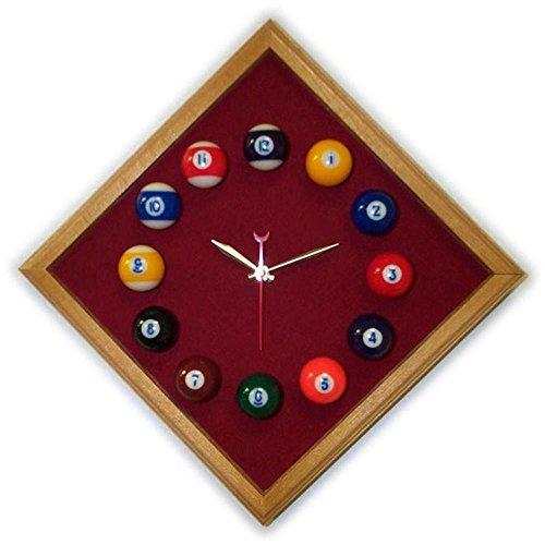 Algopix Similar Product 18 - 12in Diamond Billiard Clock Oak