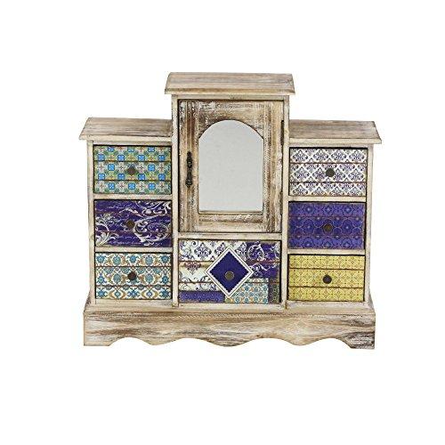 Algopix Similar Product 16 - Benzara Intimidating Wood Jewelry Chest