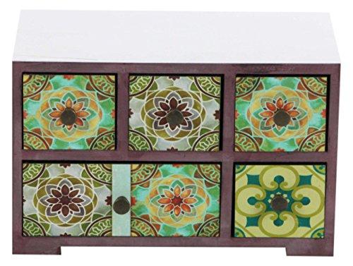 Algopix Similar Product 1 - Benzara Kaleidoscopic Wooden Jewellery