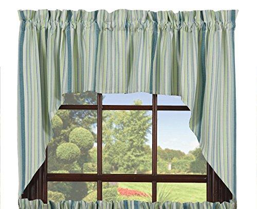 Algopix Similar Product 2 - Curtains Lined Swag Mint 72x36 Blue