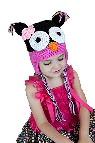 Algopix Similar Product 19 - Hairbows Unlimited Hot Pink Black Owl