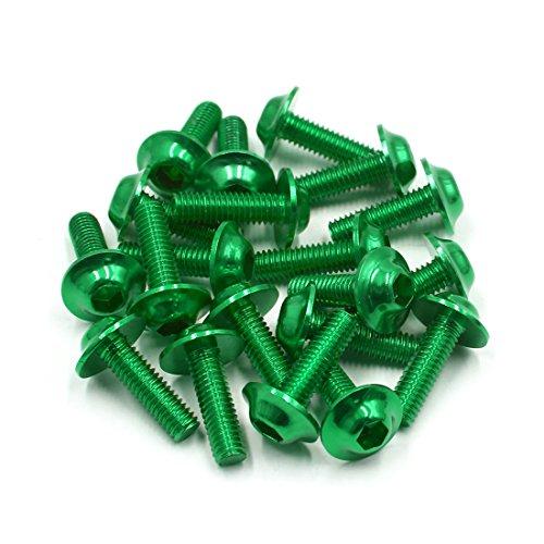 Algopix Similar Product 9 - uxcell 20PCS M6 x 20mm Green Hexagon