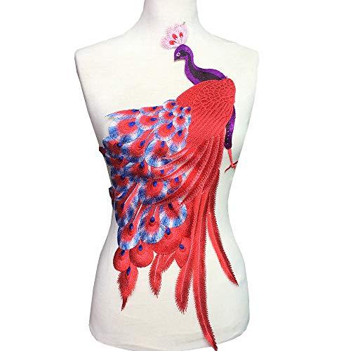 Algopix Similar Product 7 - Sew On Peacock Embroidery Patch Lace