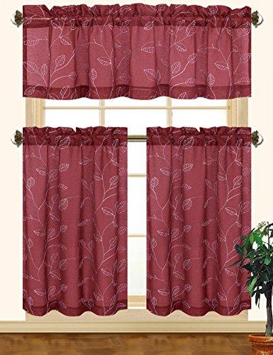 Algopix Similar Product 11 - Kashi Home Fiona 3pc Leaves Embroidered