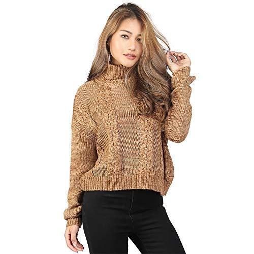 Algopix Similar Product 4 - London Rag Cable Knit Turtle Neck