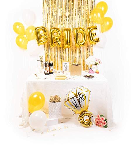 Algopix Similar Product 17 - Gold Bridal Shower Decorations Kit 