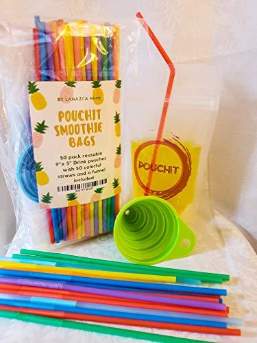 Algopix Similar Product 7 - POUCHiT 50pack reusable drink