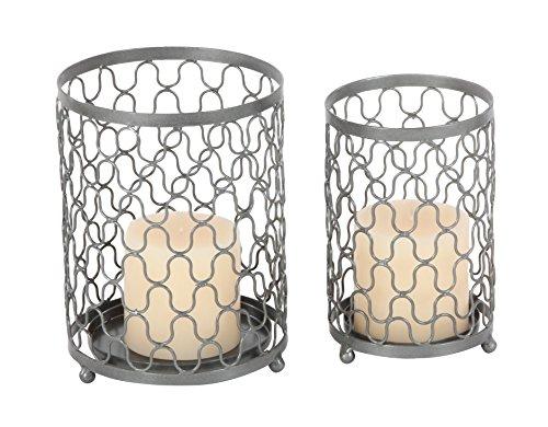 Algopix Similar Product 19 - Benzara Flashy Metal Gunmetal Candle