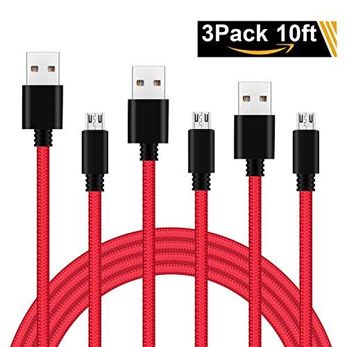 Algopix Similar Product 7 - Micro USB Cable 10FT Extra Long USB to