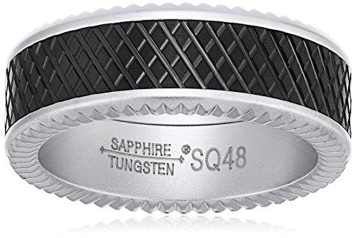 Algopix Similar Product 18 - Sapphire Tungsten 8mm Black Crosshatch