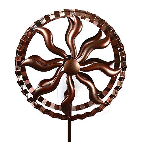 Algopix Similar Product 20 - Fire Wheel Style Kinetic Wind Garden