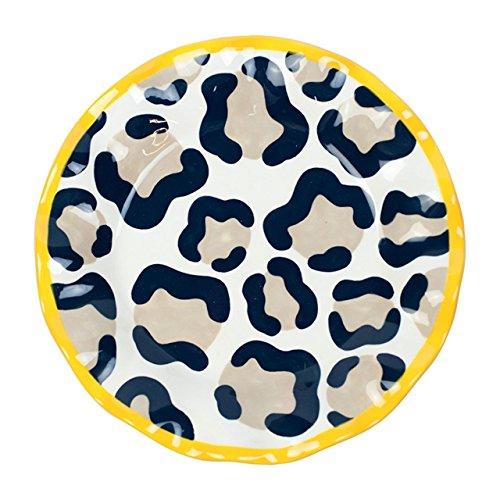 Algopix Similar Product 8 - Leopard 8" Ruffle Salad Plate