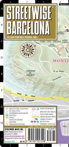 Algopix Similar Product 7 - Streetwise Barcelona Map  Laminated