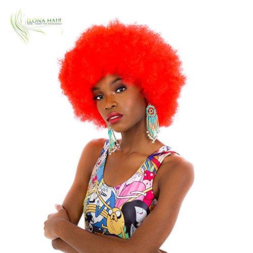 Algopix Similar Product 3 - RED Clown Wig Afro for Women and Men